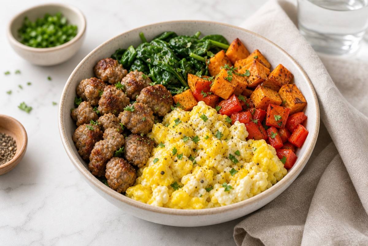 Turkey Sausage Egg Bowl