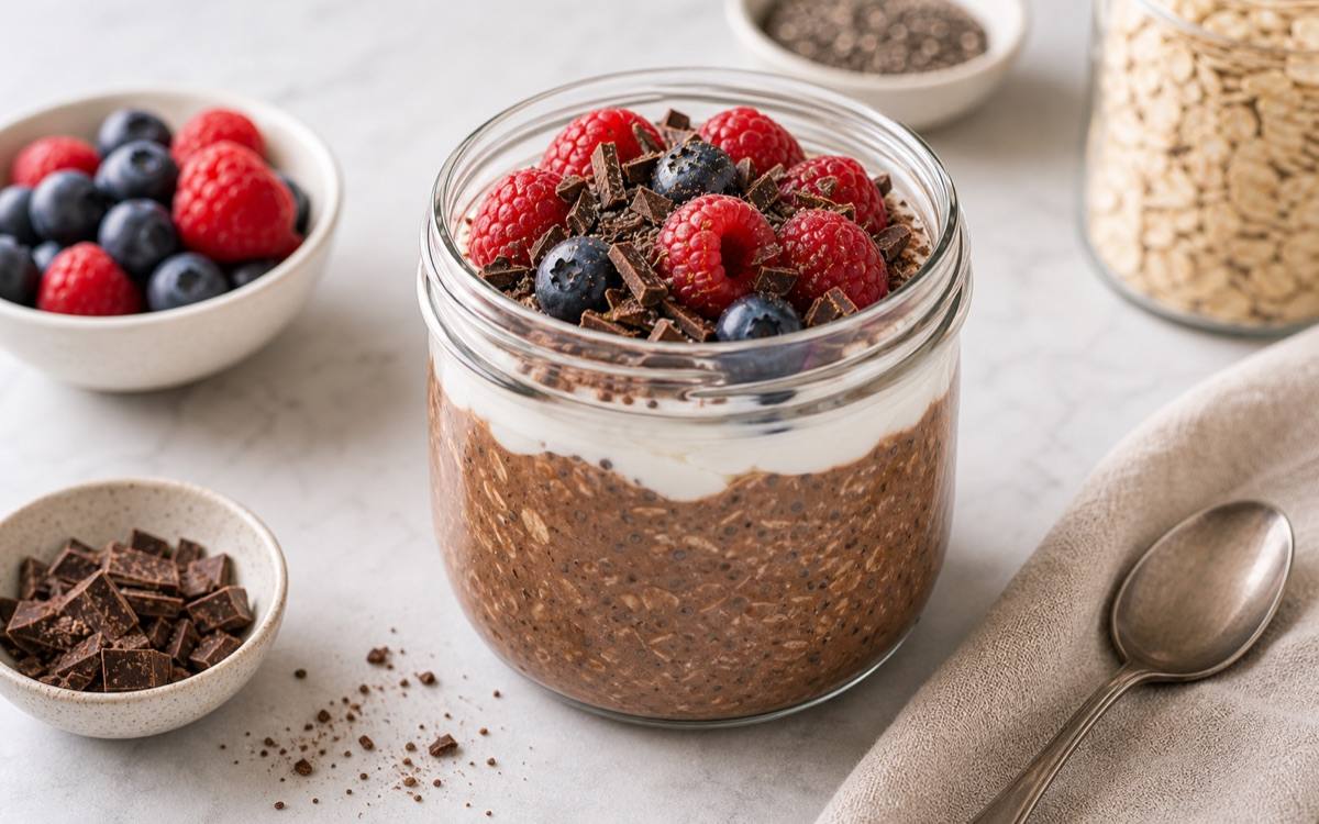 Chocolate Protein Overnight Oats