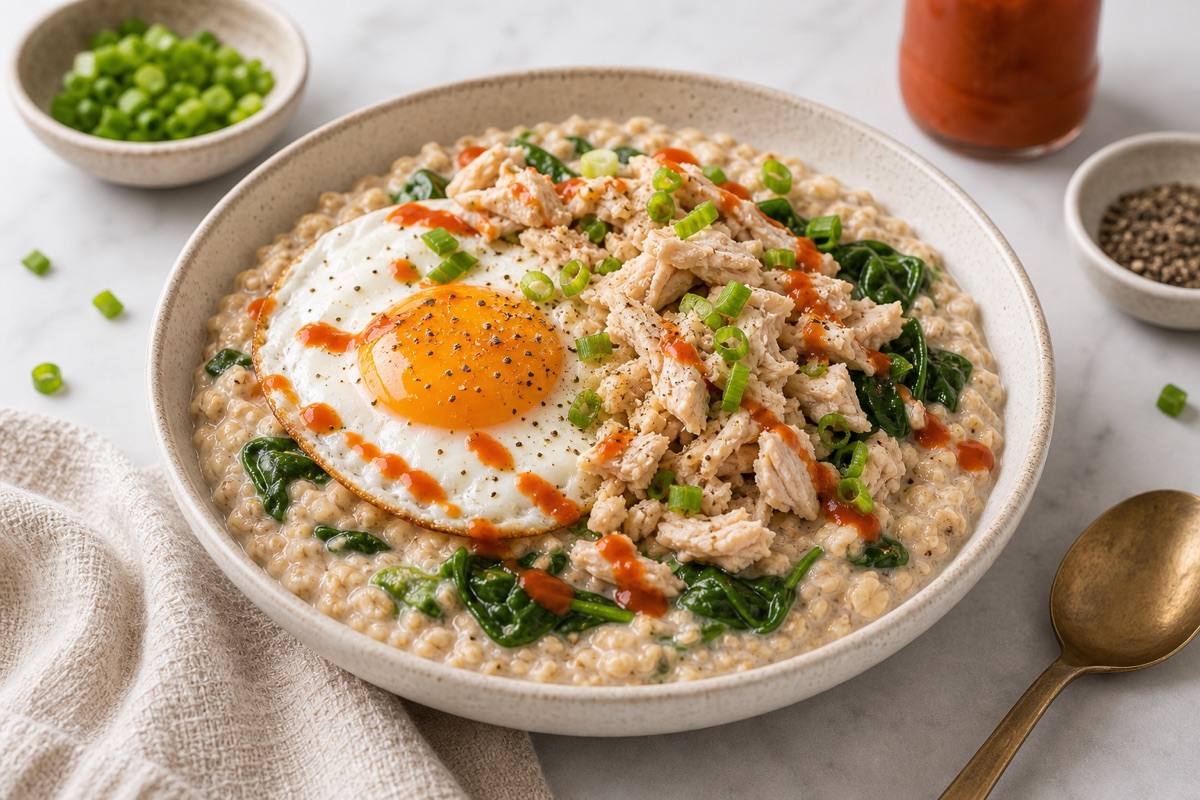 Savory Oatmeal with Eggs
