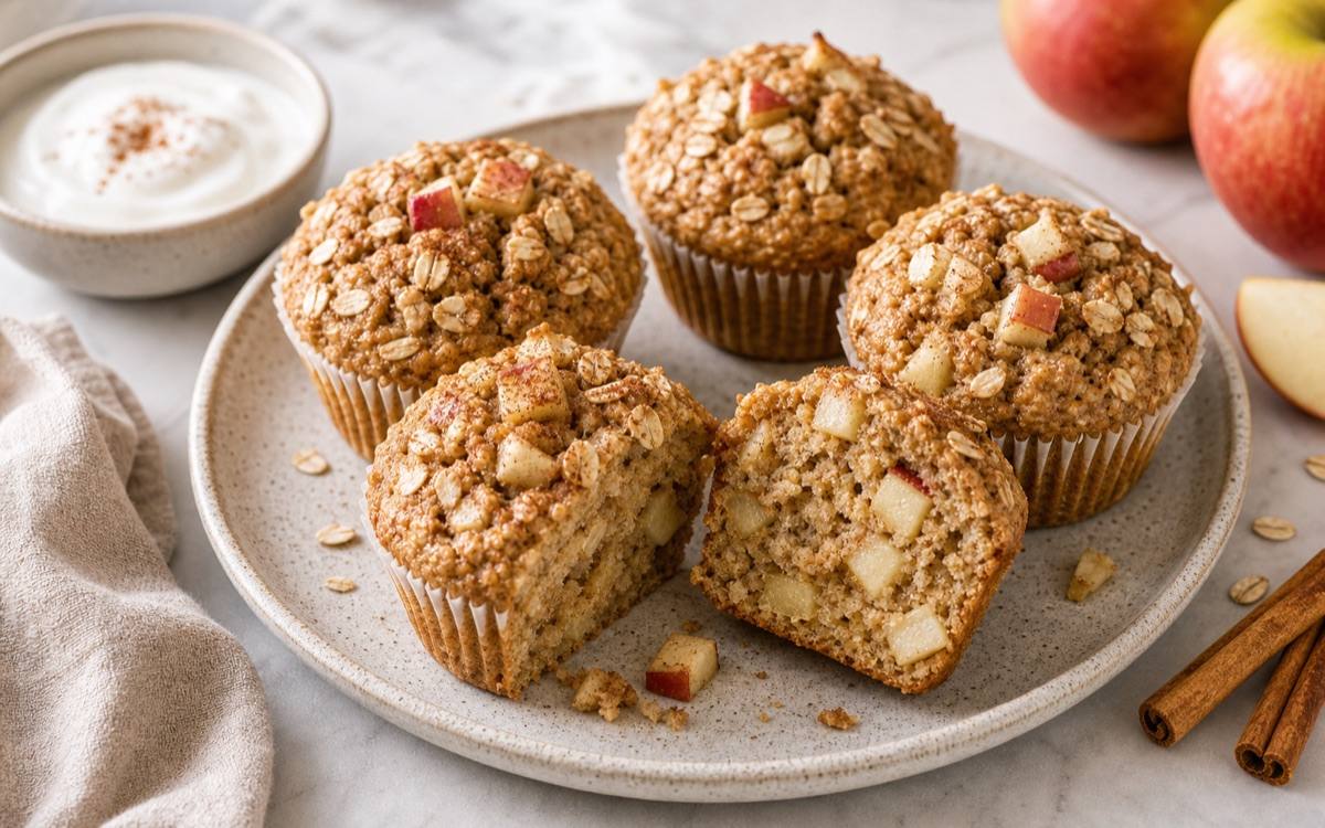 Apple Cinnamon Protein Muffins