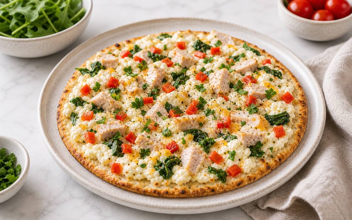 Egg White Turkey Breakfast Pizza