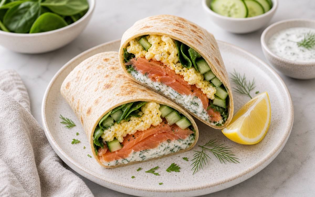 Salmon Breakfast Wrap